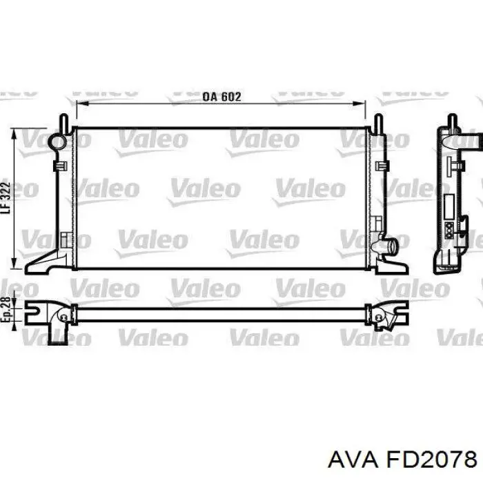 Купить FD2078 AVA Радиатор водяной