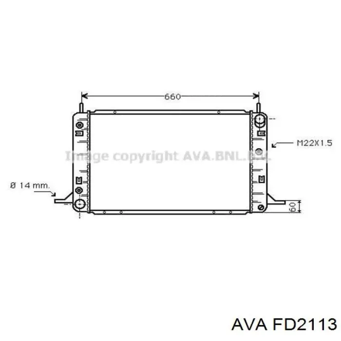 Радиатор FD2113 AVA