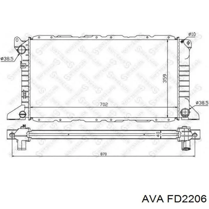 FD2206 AVA Радиатор основной