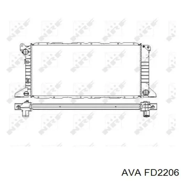 Радиатор охлаждения двигателя AVA FD2206 цена, от 115.13 USD