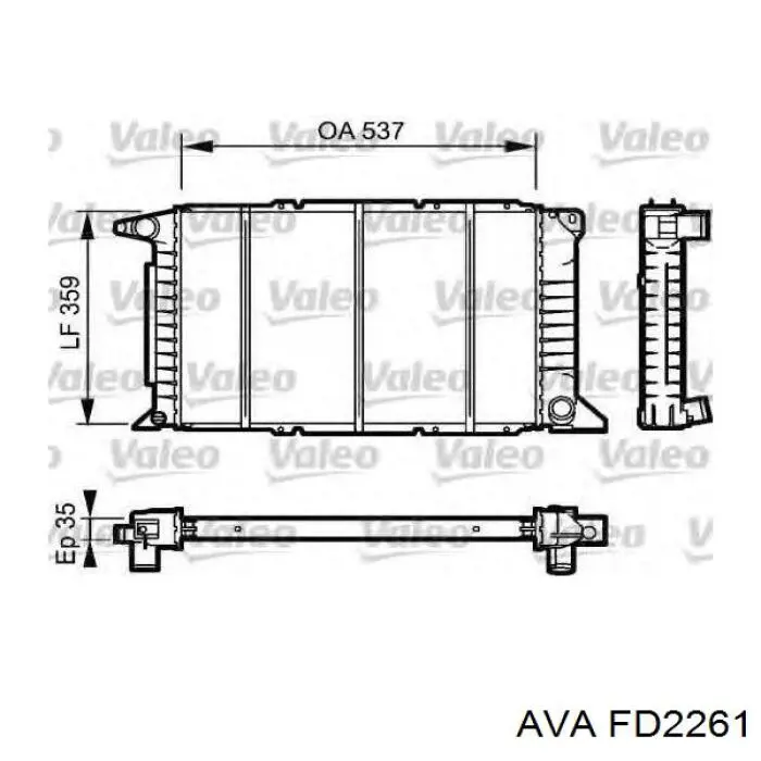 Радиатор FD2261 AVA