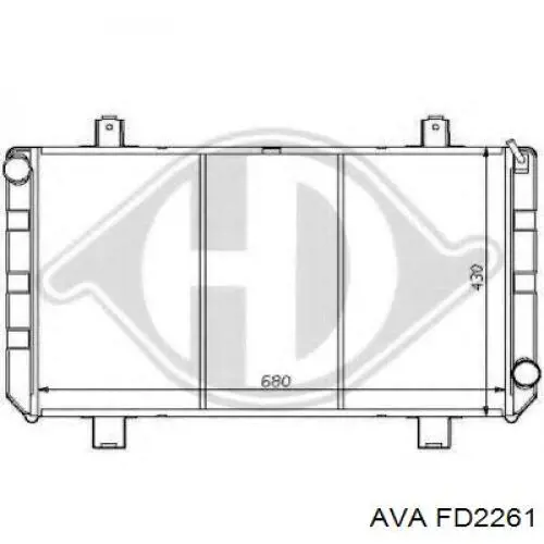 Radiador refrigeración del motor FD2261 AVA