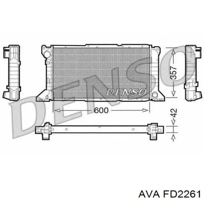Купить FD2261 AVA Радиатор водяной