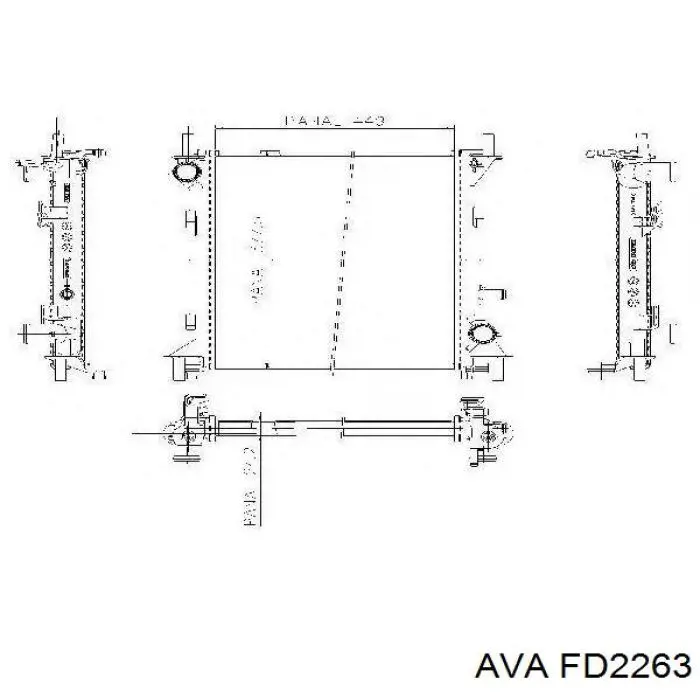 Радиатор охлаждения AVA FD2263