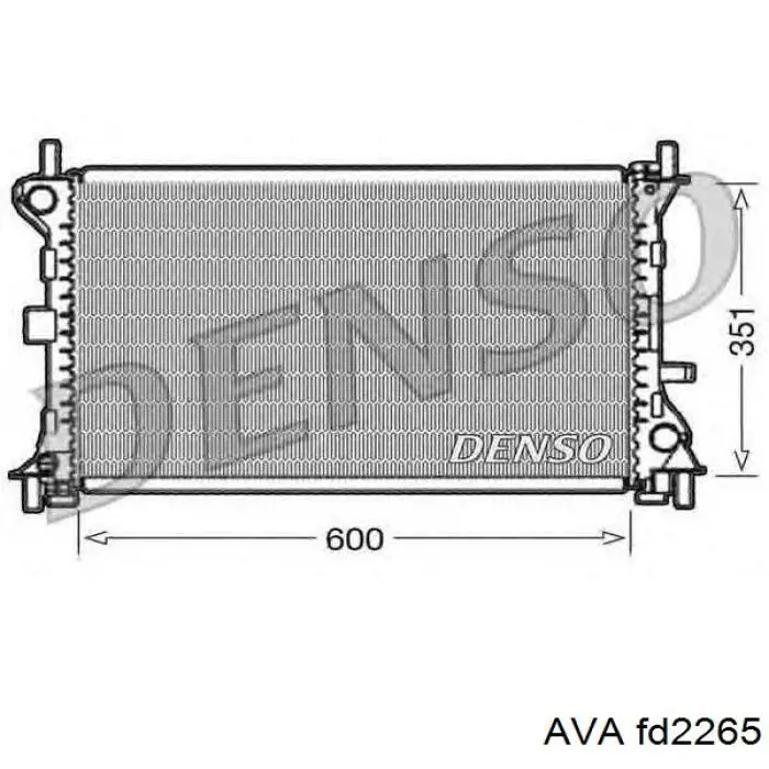 Радиатор охлаждения двигателя AVA FD2265