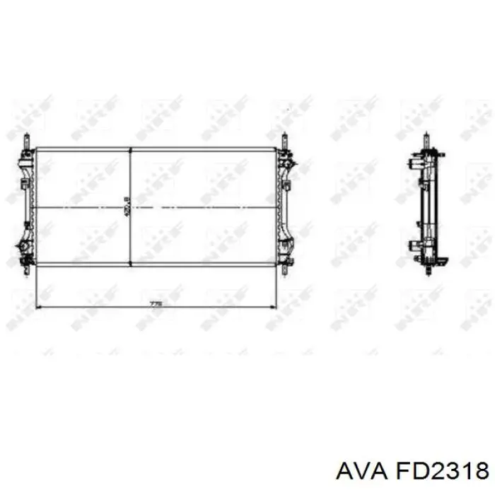 Радиатор FD2318 AVA