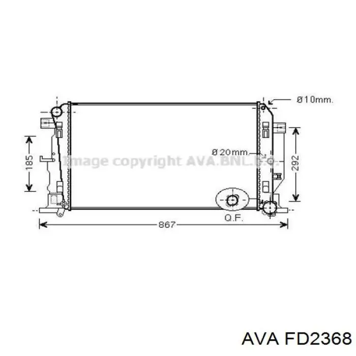 Радиатор FD2368 AVA
