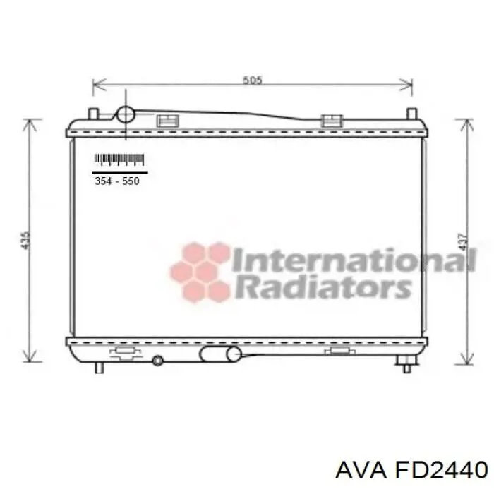 Купить FD2440 AVA Радиатор водяной