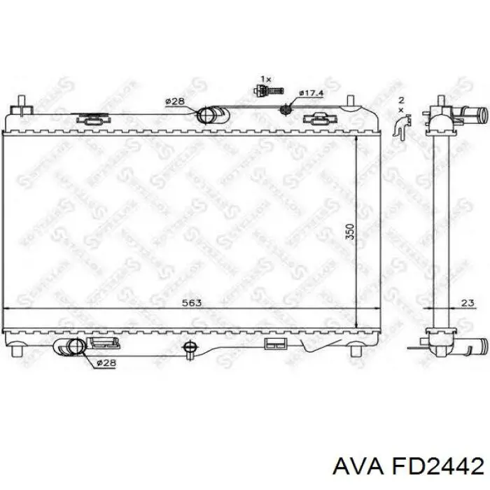 FD2442 AVA Радиатор основной