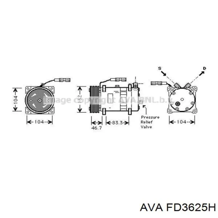 Купить FD3625H AVA Корпус масляного фильтра