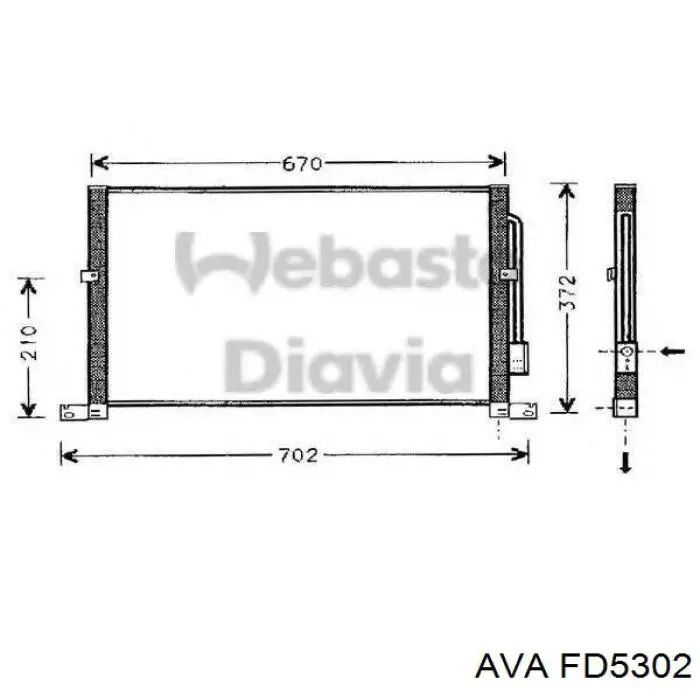 Купить FD5302 AVA Радиатор системы охлаждения кондиционера