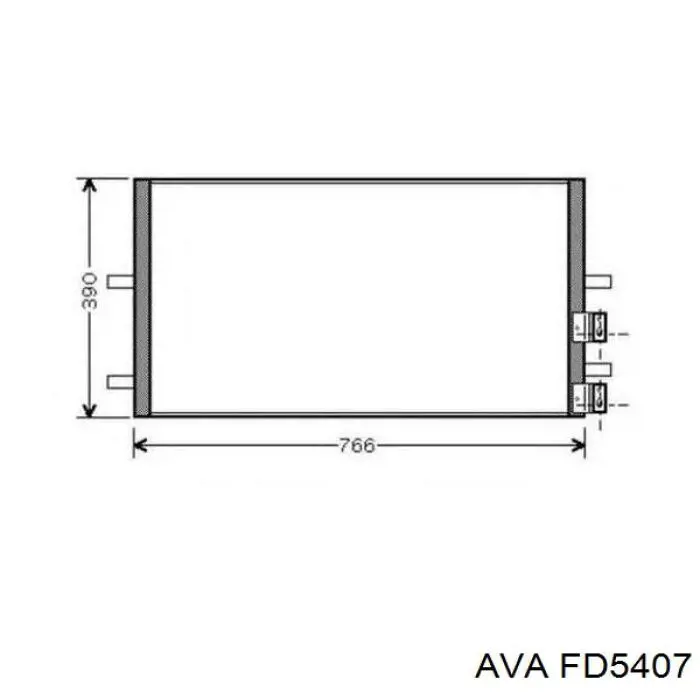 FD5407 AVA радиатор кондиционера