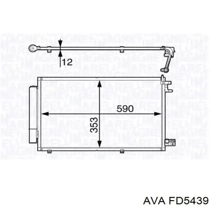 Купить FD5439 AVA Радиатор системы охлаждения кондиционера