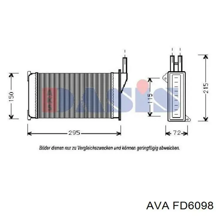 Купить FD6098 AVA Радиатор печки
