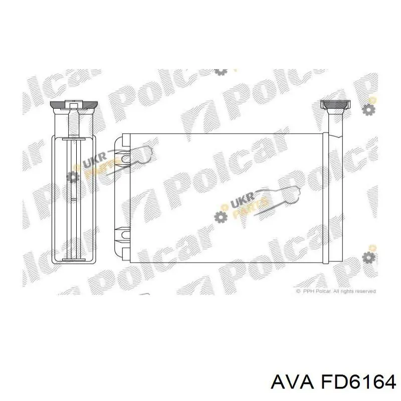 Купить FD6164 AVA Радиатор печки