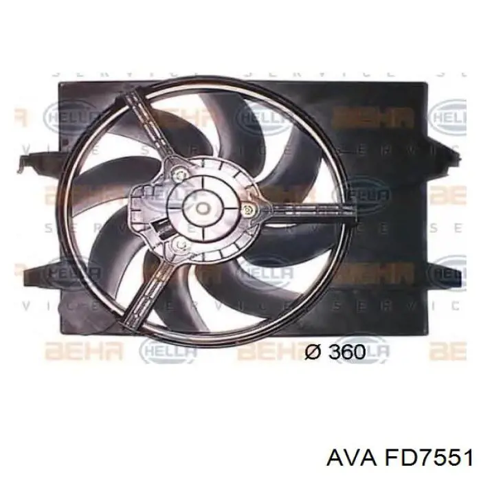 Диффузор радиатора охлаждения в сборе с мотором и крыльчаткой AVA FD7551 цена, от 37.63 USD