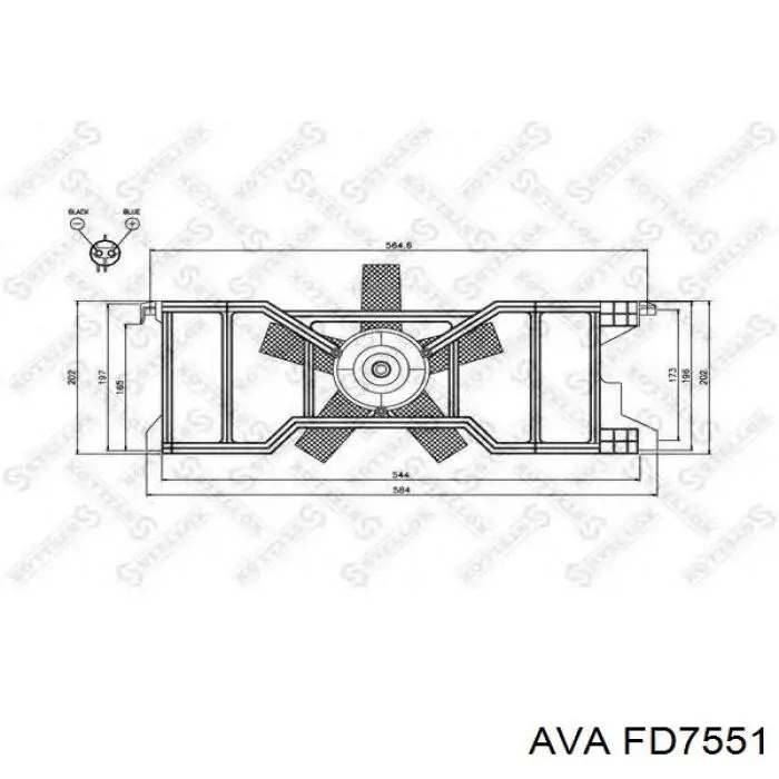 Купить FD7551 AVA Диффузор вентилятора в сборе с мотором и крыльчаткой