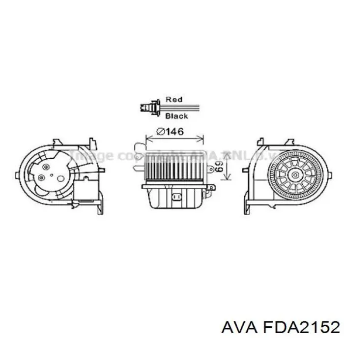 Радиатор охлаждения AVA FDA2152