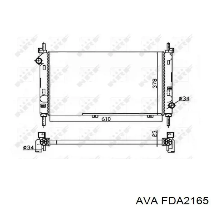 Радіатор охолодження двигуна FDA2165 AVA