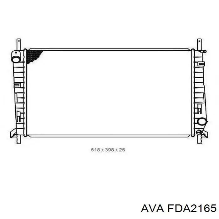 Радиатор охлаждения двигателя AVA FDA2165 цена, от 59.46 USD