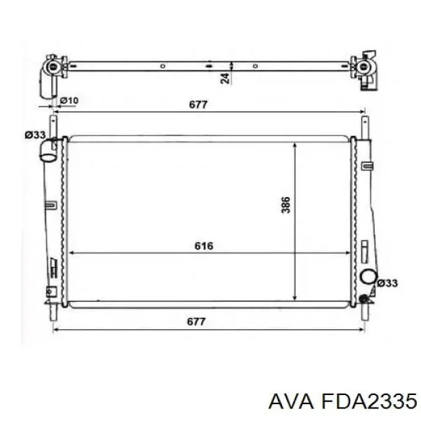 FDA2335 AVA Радиатор основной