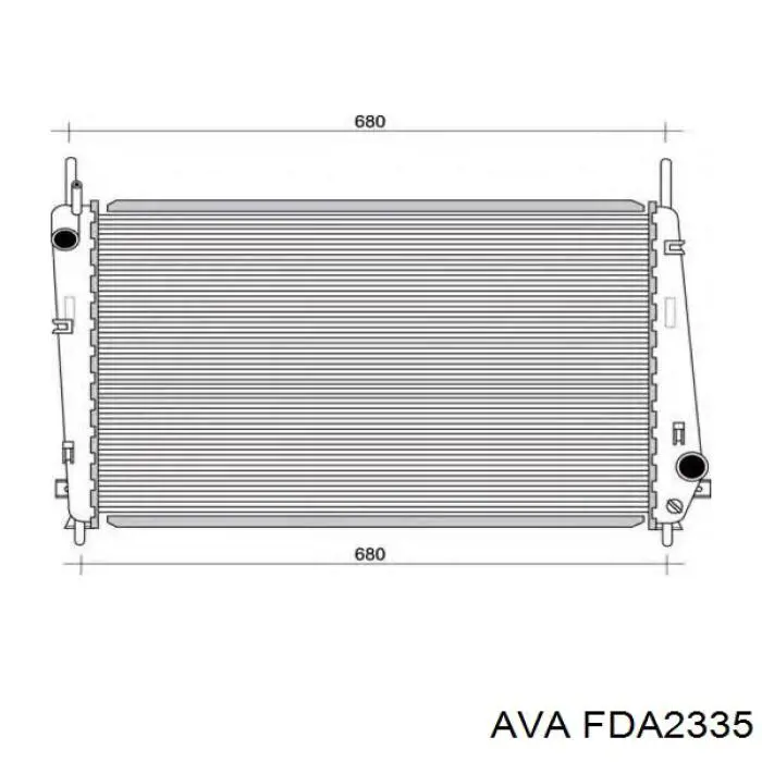 Радиатор охлаждения двигателя AVA FDA2335 цена, от 73.07 USD