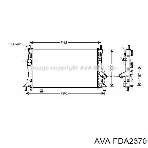 Купить FDA2370 AVA Радиатор водяной