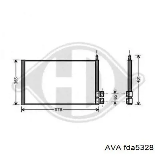 Радиатор кондиционера AVA FDA5328