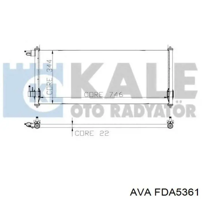 Конденсатор кондиционера AVA FDA5361 цена, от 76.60 USD