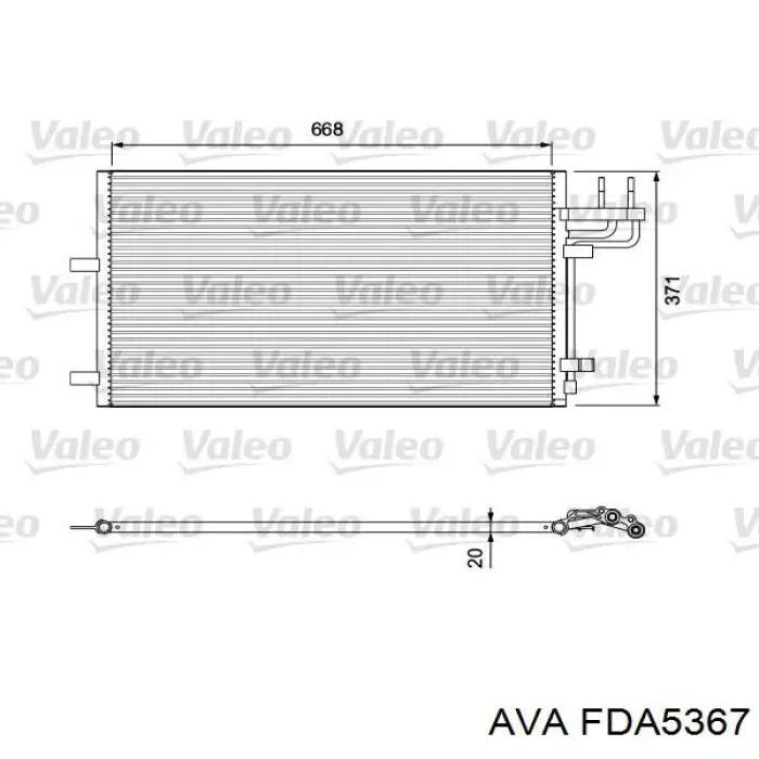 Радиатор кондиционера AVA FDA5367