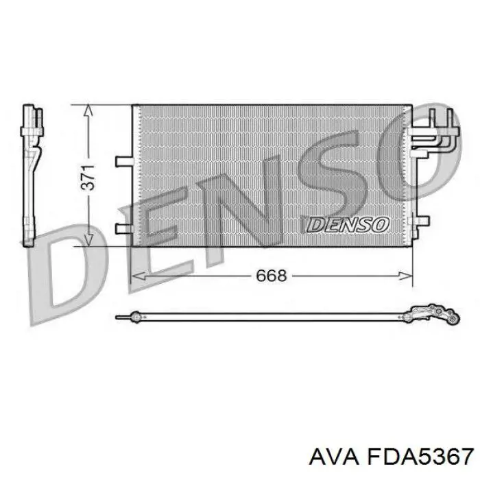 Конденсатор кондиционера AVA FDA5367 цена, от 61.97 USD