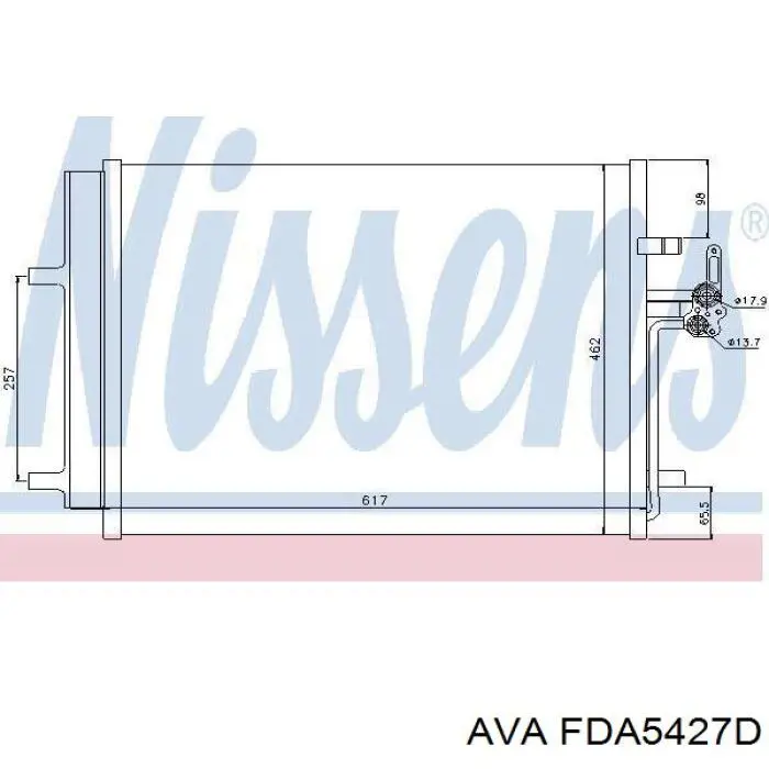 Радиатор кондиционера FDA5427D AVA