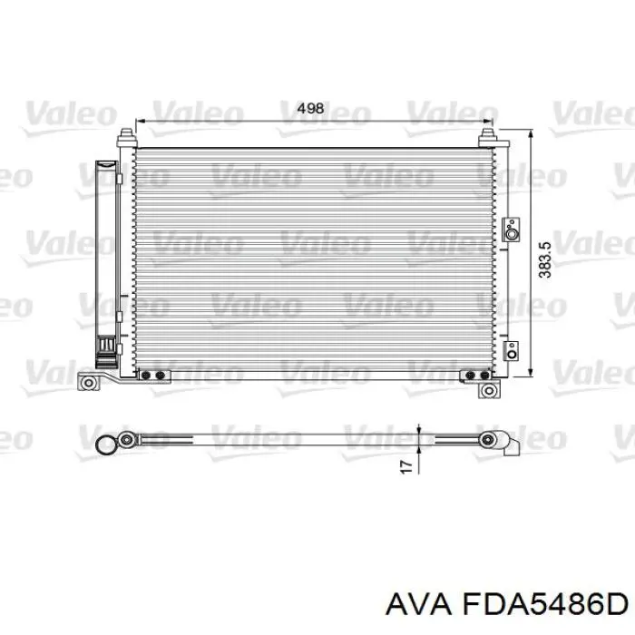 Конденсатор кондиционера AVA FDA5486D цена, от 87.99 USD