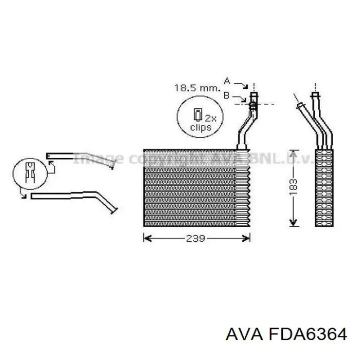 FDA6364 AVA радиатор печки