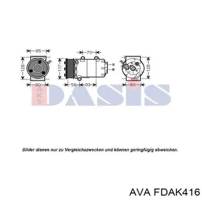 Компрессор кондиционера FDAK416 AVA