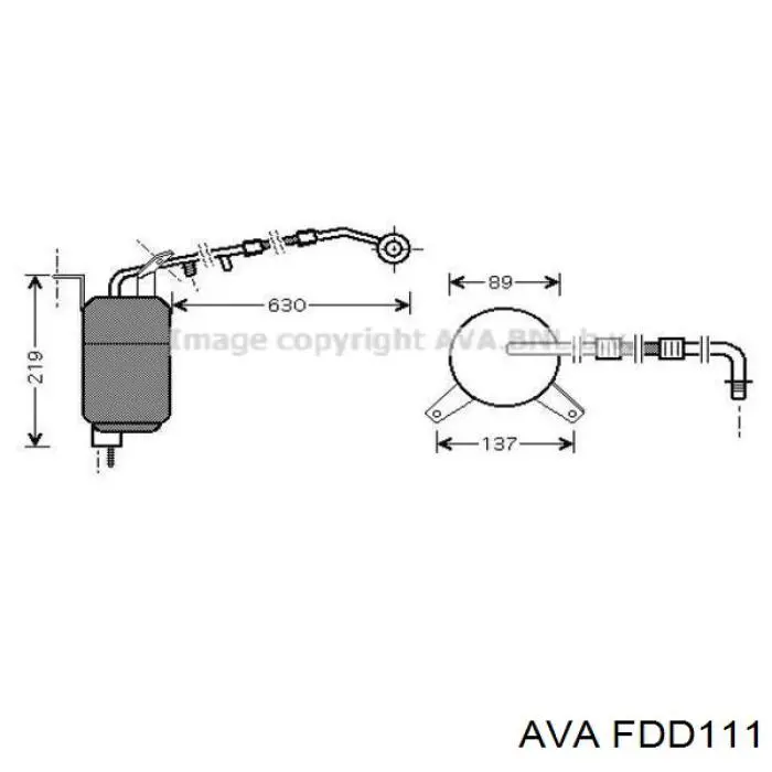 FDD111 AVA Ресивер-осушитель кондиционера