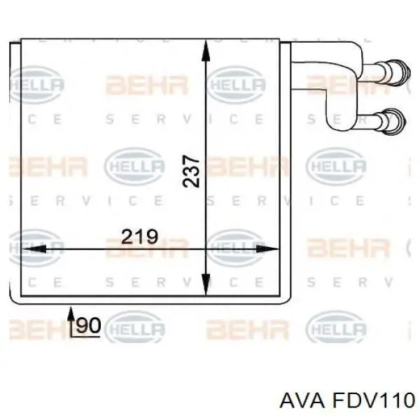 Испаритель кондиционера FDV110 AVA