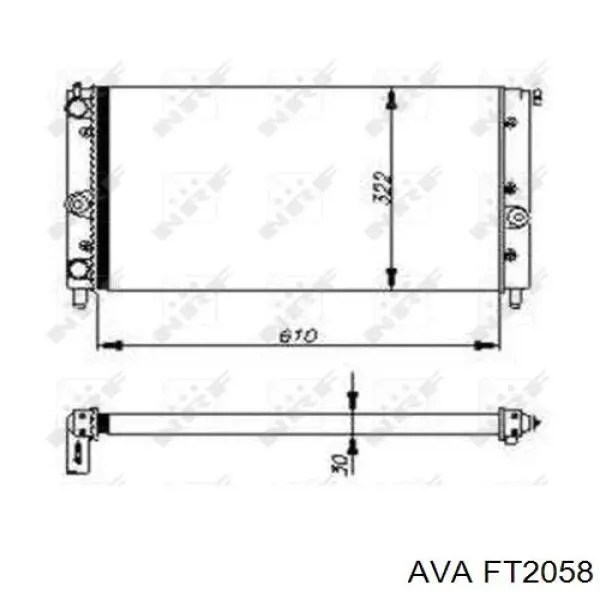 Радиатор FT2058 AVA