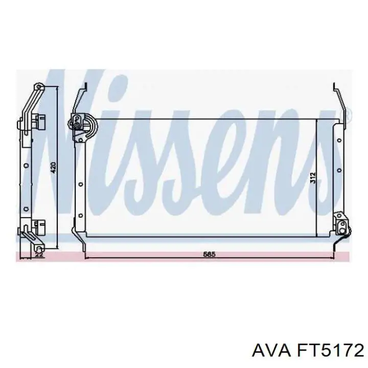 Радиатор кондиционера FT5172 AVA
