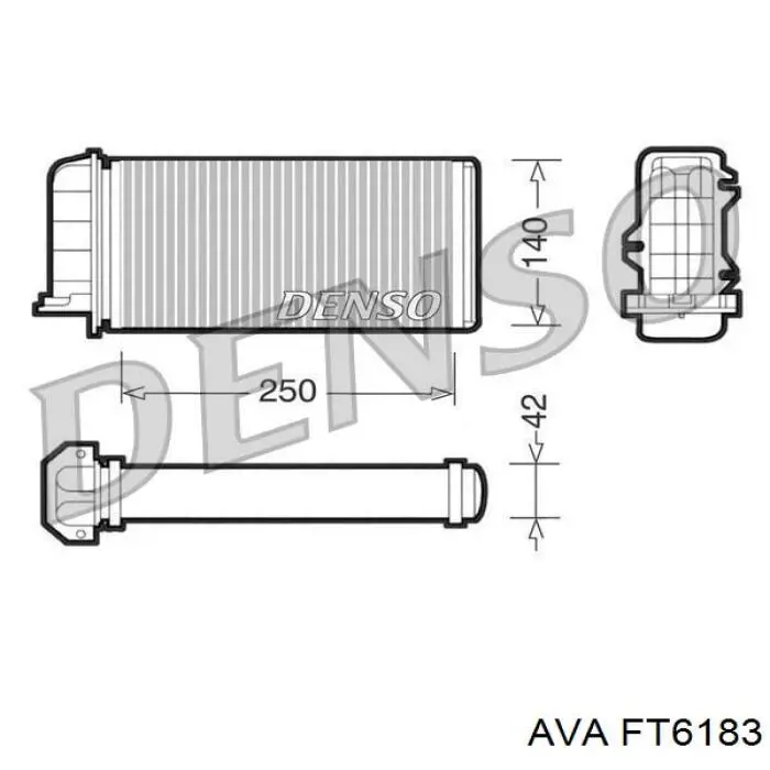 Купить FT6183 AVA Радиатор печки
