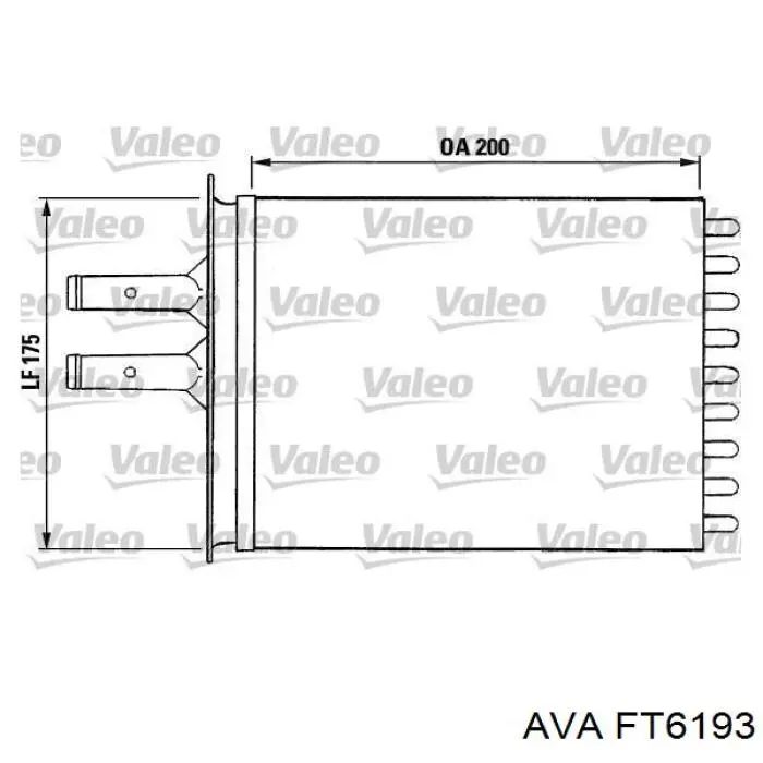 Радиатор печки FT6193 AVA