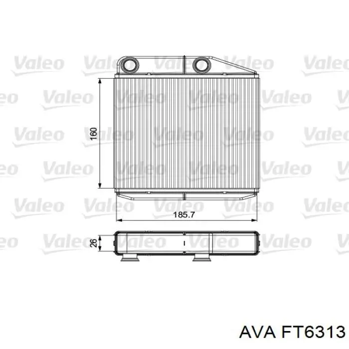 Радиатор печки (отопителя) AVA FT6313 цена, от 45.83 USD