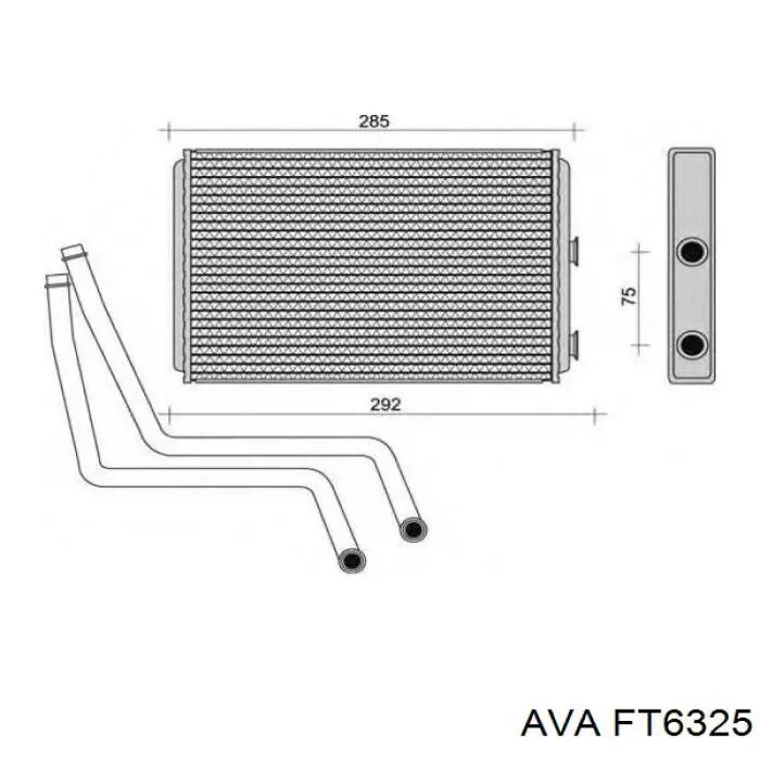Радиатор печки FT6325 AVA