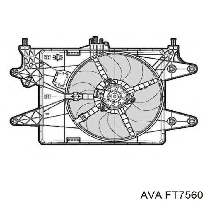 51774951 Fiat/Alfa/Lancia Диффузор радиатора охлаждения в сборе с мотором