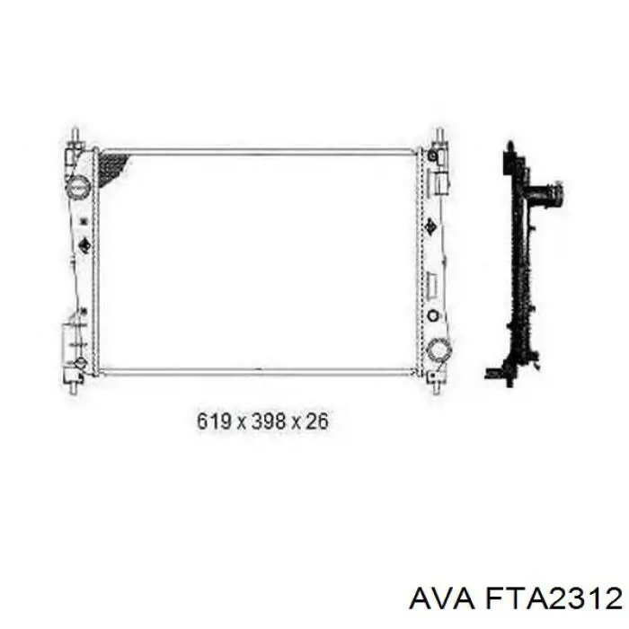 FTA2312 AVA Радиатор основной
