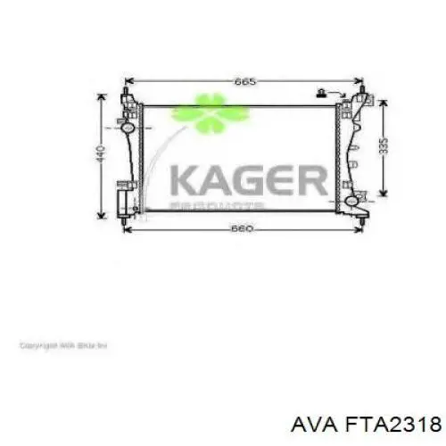 Купить FTA2318 AVA Радиатор водяной