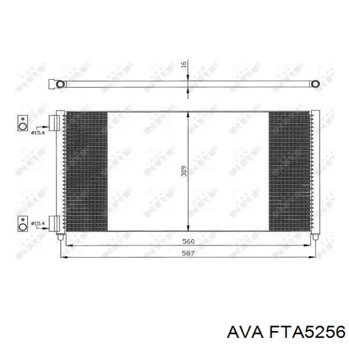 Радиатор кондиционера FTA5256 AVA