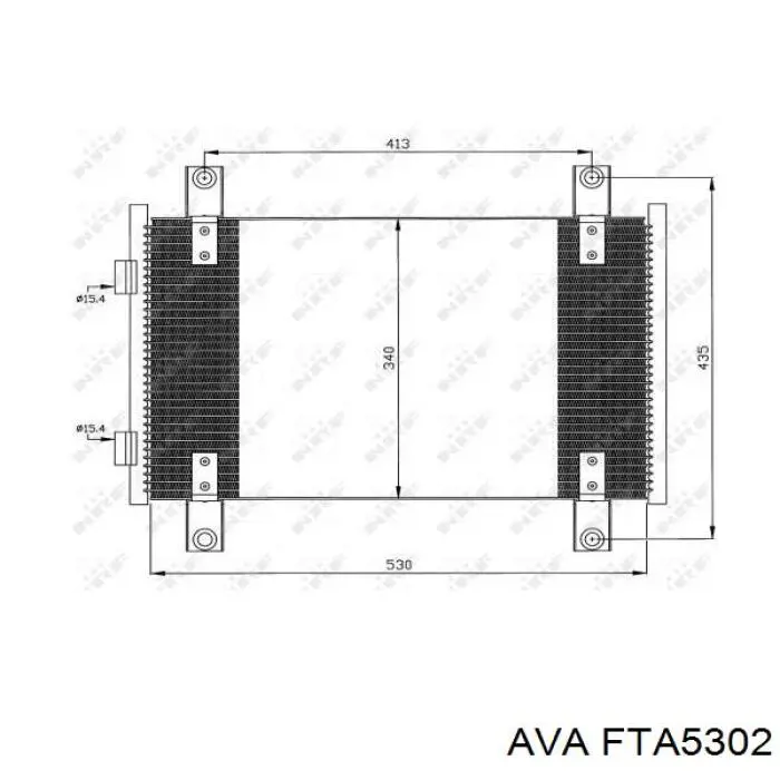 FTA5302 AVA радиатор кондиционера