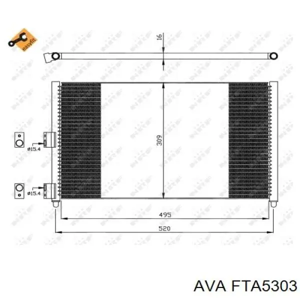 Радиатор кондиционера FTA5303 AVA