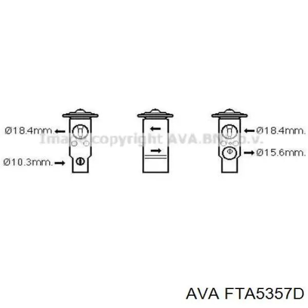 Радиатор кондиционера FTA5357D AVA